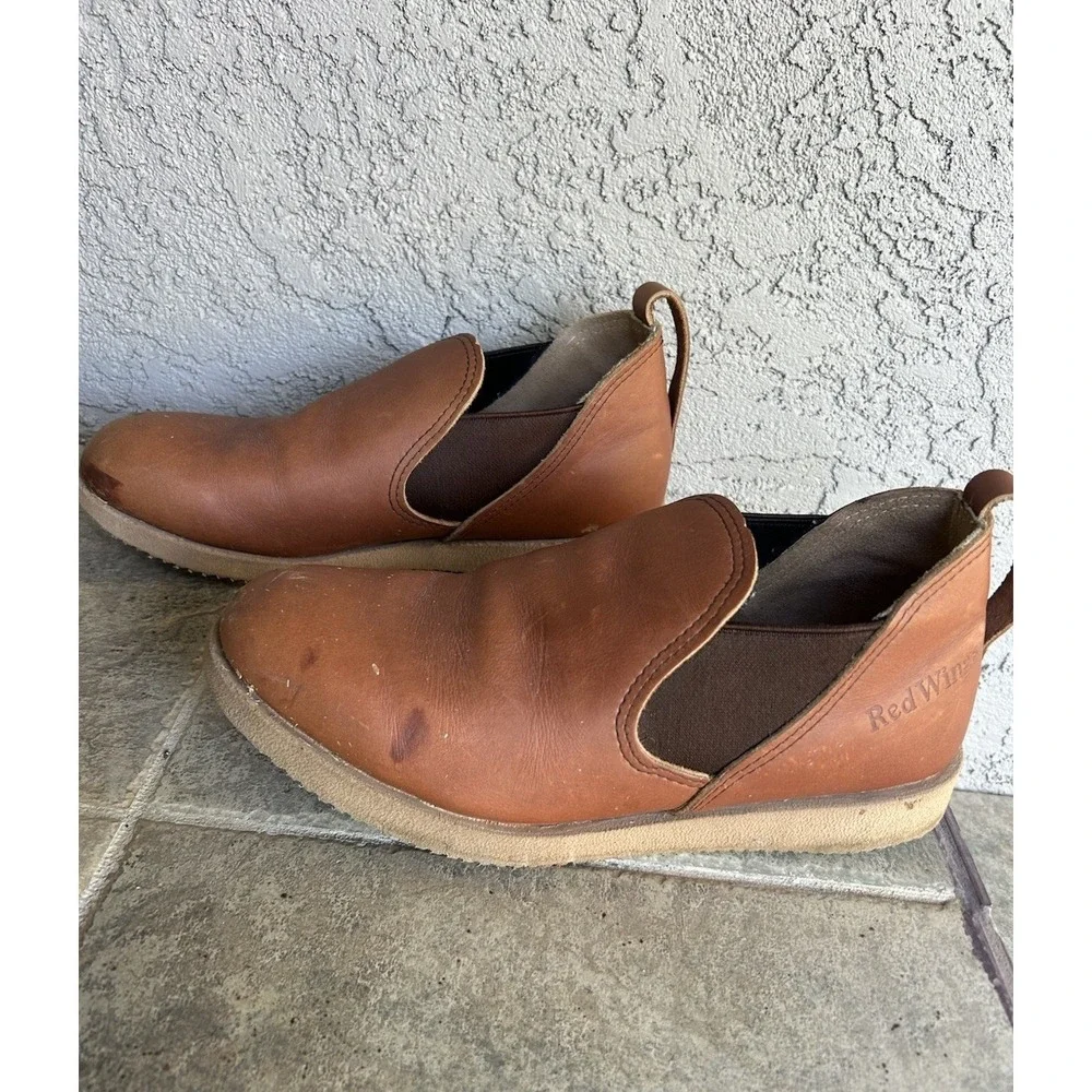 New Red Wing 2143 Romeo Slip On Leather Brown Shoes Mens Size 7.5 VTG USA Vibram